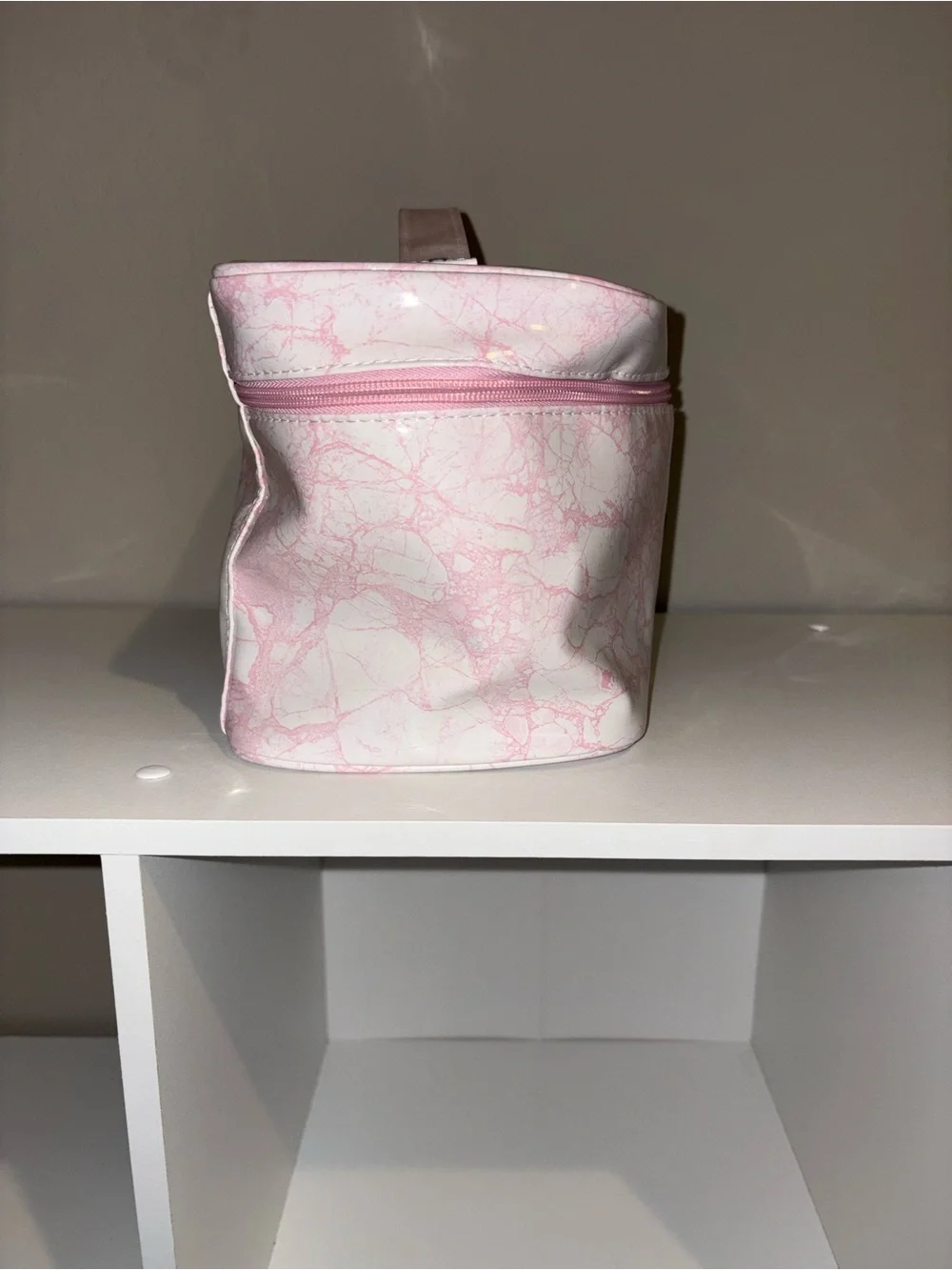 Jeffree Star Pink & White Marble Cosmetic Case with Top Handle